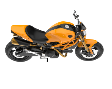 beyaz arka planda modern motosiklet