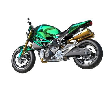 Bir bisikletin 3 boyutlu görüntülemesi.