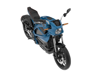 Mavi motosiklet. 3d oluşturma