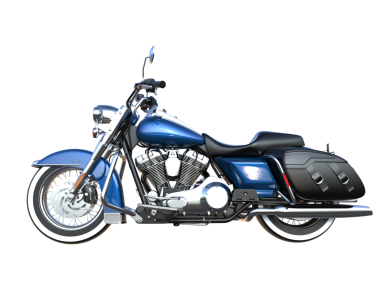 İzole edilmiş bir motosikletin üç boyutlu resmi