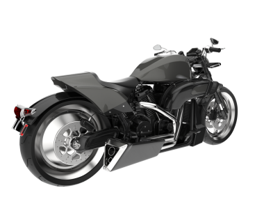 Beyaz arka planda modern motosiklet