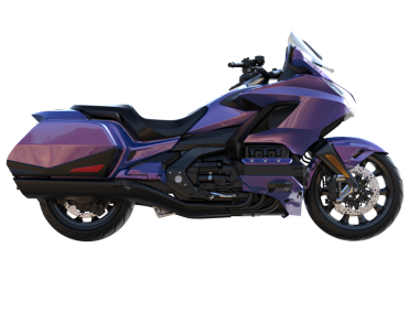 Beyaz stüdyo arka planında izole edilmiş 3 boyutlu bir motosiklet.