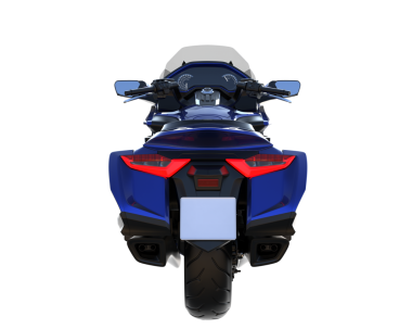 Motosiklet arka planda izole edilmiş. 3D görüntüleme - illüstrasyon