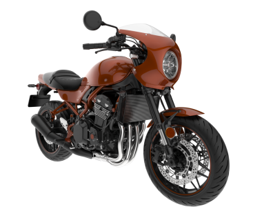 beyaz arka planda modern motosiklet