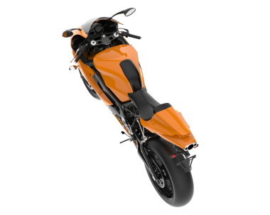 turuncu modern motosiklet 3D görüntüleme