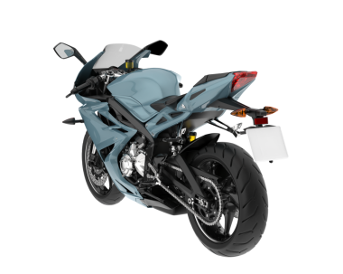 Modern motosiklet, beyaz arka planda motosiklet. 3d oluşturma