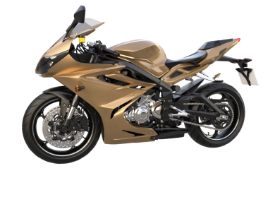 Yansıtıcı bir bisikletin beyaz arka planda çizilmiş güzel bir şekli var.