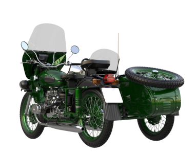 Klasik motosiklet beyazda izole edilmiş.