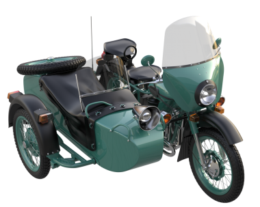 Siyah arka planda klasik motosiklet