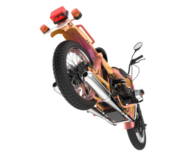 Beyaz arka planda modern motosiklet