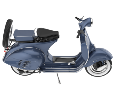Eski model scooter. vektör illüstrasyonu.