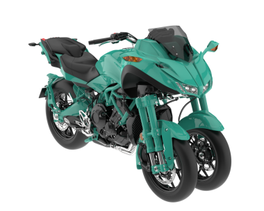 mavi renkli yeşil motosiklet