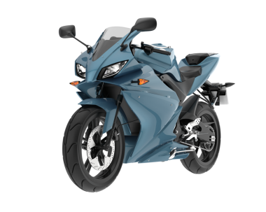 beyaz arka planda modern motosiklet