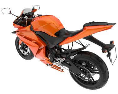 Modern motosiklet beyaz arka planda izole edilmiş. 3d oluşturma