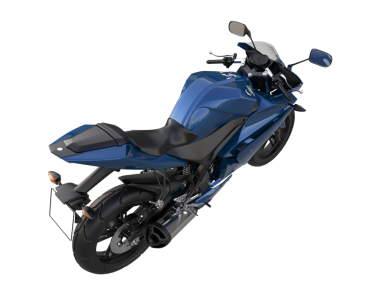 Mavi modern motosiklet beyaz arka planda izole edilmiş