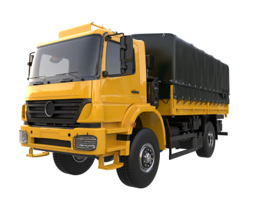 Bir kargo kamyonunun 3 cg görüntüsü.