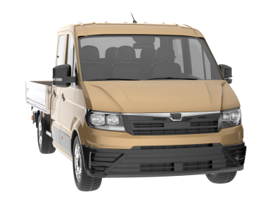 Beyaz arka planda gölgeli modern SUV