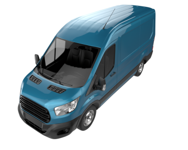 gerçekçi 3D kargo minibüsü.