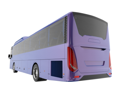 modern otobüs 3 boyutlu izole edilmiş