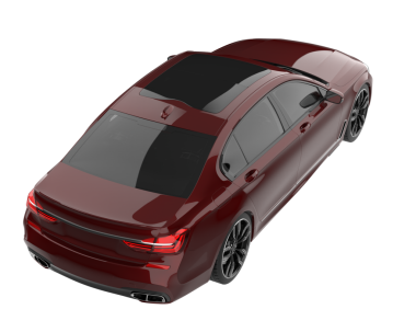 Siyah arka planda modern kırmızı araba. 3d oluşturma