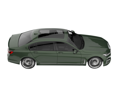 Modern araba arka planda izole edilmiş. 3D görüntüleme - illüstrasyon