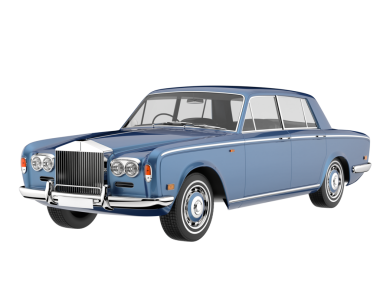 Beyaz arka planda izole edilmiş klasik bir araba. 3d illüstrasyon -