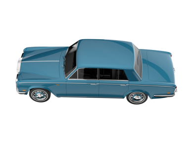 Beyaz arka planda izole edilmiş klasik bir minibüs. 3d illüstrasyon