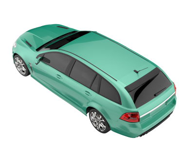 Modern araba beyazda izole edilmiş. 3d oluşturma