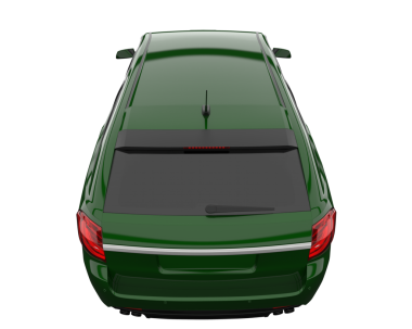 Araba siyah arka planda izole edilmiş. 3d oluşturma