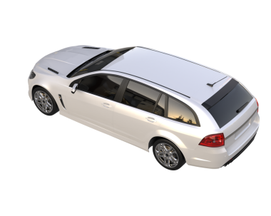 beyaz arka planda modern araba.