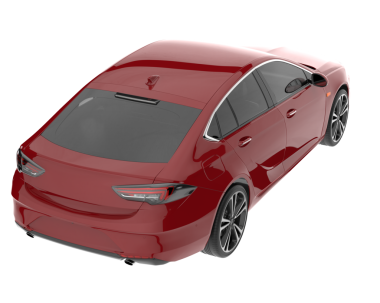 Modern araba. Ön manzara. 3d oluşturma