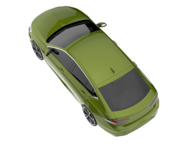 Aracın beyaz arkaplandaki 3 boyutlu görüntülemesi