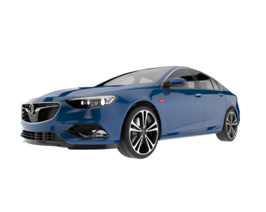 gerçekçi 3 boyutlu mavi sedan.