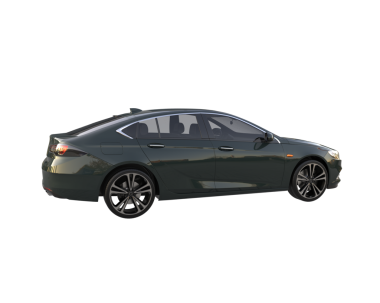 modern araba kırpma yolu ile beyaz arka planda izole edildi. 3d oluşturma