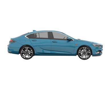 Beyaz arkaplanda mavi araba