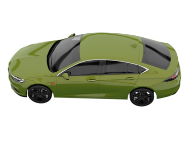 Gerçekçi bir araba. Beyaz arkaplanda izole edilmiş vektör illüstrasyonu.