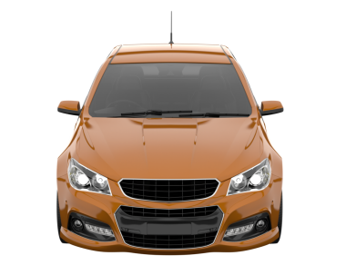 modern araba beyaz üzerine.