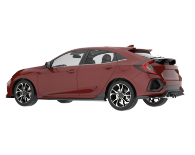 Beyaz arka planda modern bir araba. 3d oluşturma