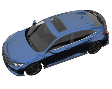 Modern araba arka planda izole edilmiş. 3D görüntüleme - illüstrasyon