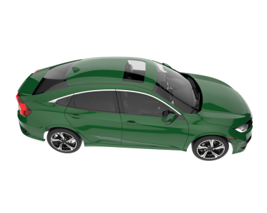 Beyaz bir arka plan üzerinde izole lüks araba