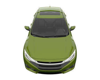 Beyaz arkaplan vektöründe izole edilmiş araba kenarı görüntüsü. yan görünüm.