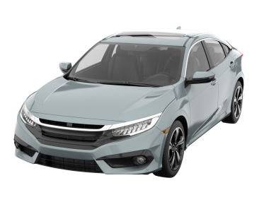 Beyaz arka planda modern bir araba. 3d oluşturma