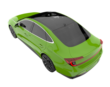 araba yeşil modern araba beyaz arka planda izole