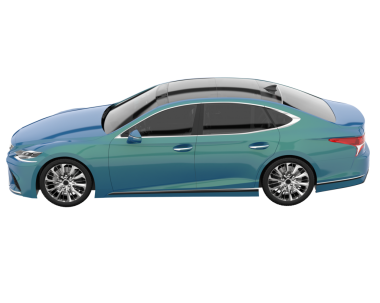 araba beyaz arkaplanda izole edildi