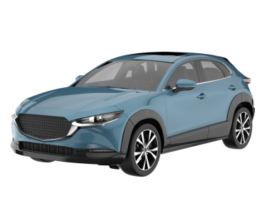 Modern araba beyaz arka planda izole edilmiş. 3d illüstrasyon