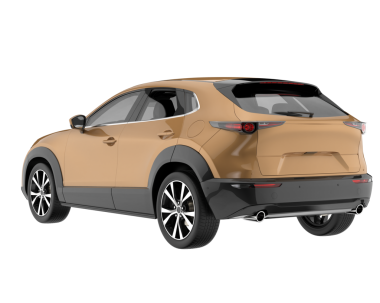 Beyaz arka planda modern SUV. 3d oluşturma