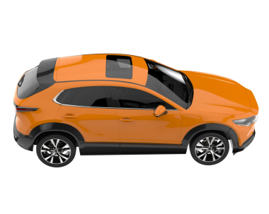 Beyaz arka planda modern lüks SUV