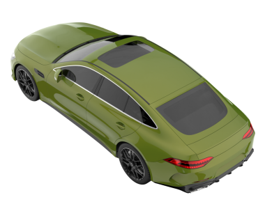 modern yeşil araba. 3d oluşturma