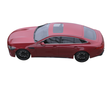 Siyah arka planda modern kırmızı araba