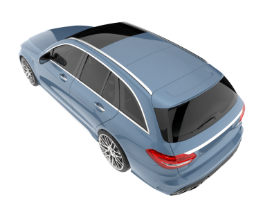 araba siyah arkaplanda izole edildi 3 boyutlu görüntüleme -